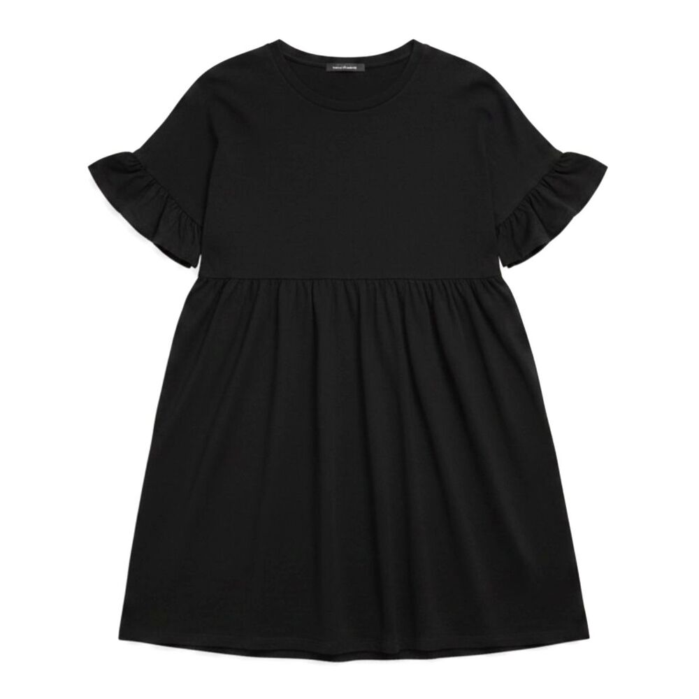 ASOS Design Black Ruffle Sleeve Babydoll Alt Festival Mini Dress Sz 6